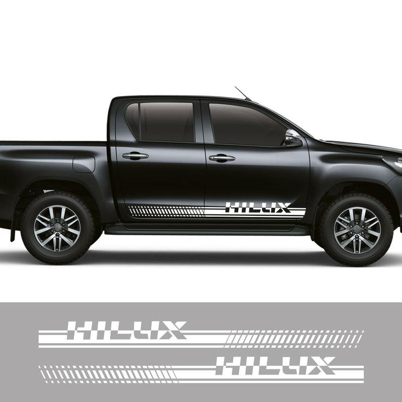 Для Toyota Hilux Vigo Revo Пикап Боковые Полосы на Дверь Наклейка Графика для Грузовика Виниловые Декоративные Накладки Авто Наклейки Аксессуары для Авто Тюнинга