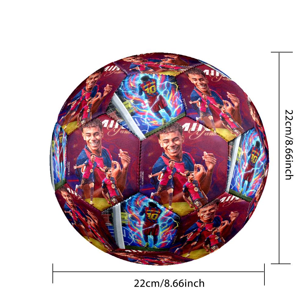 Yamal 19 Yaml Soccer Legend Poster Soccer Ball Size 5 Football Machine-Stitched Indoor/Outdoor Universal Football perfect gift for sports enthusiasts