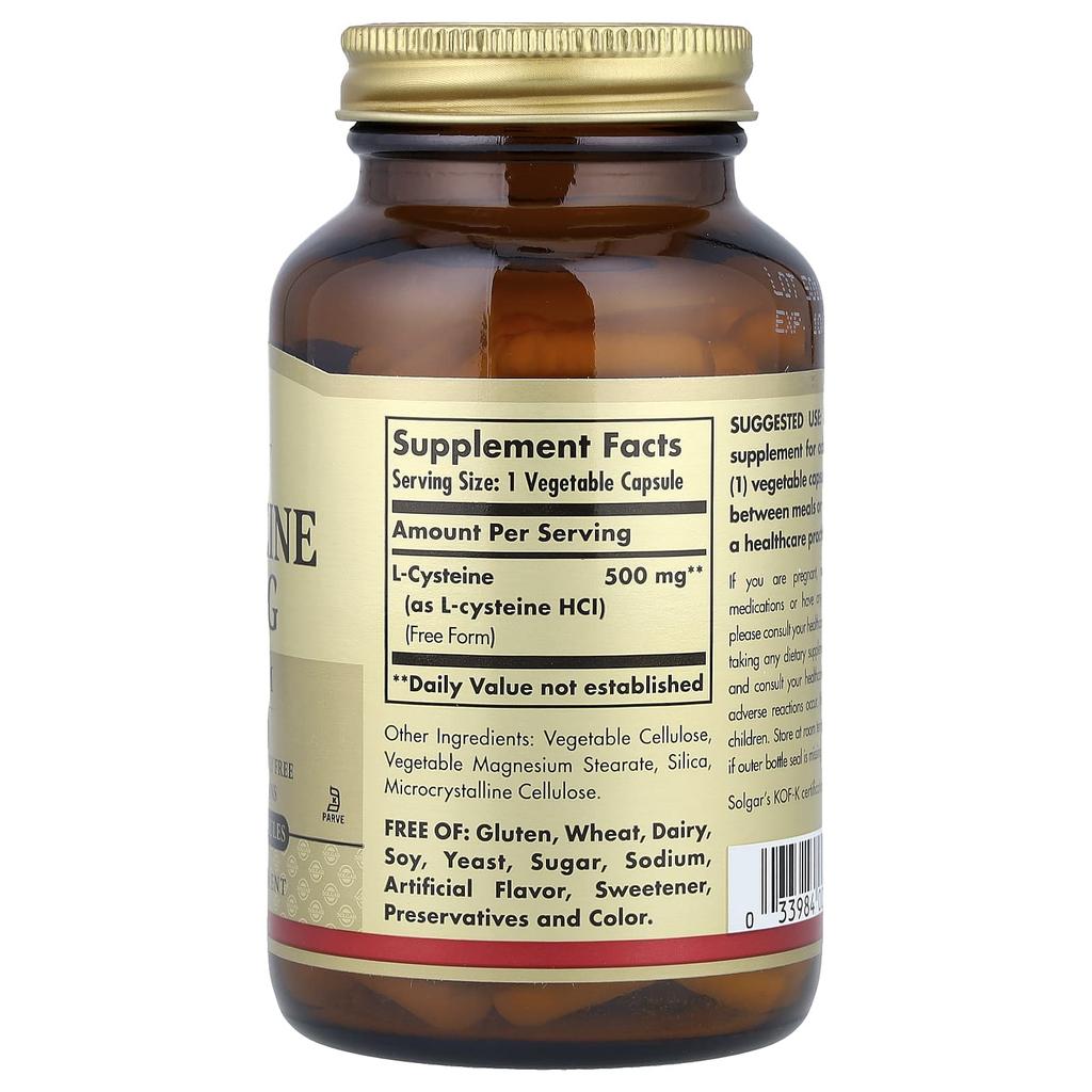 L-Cysteine, 500Mg, 90 Veggie Caps