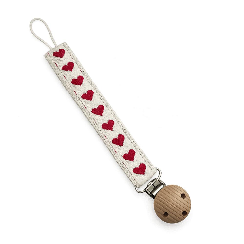 Lace Floral Flower Print Dummy Nipple Holder Heart Daisy Printed Embroidery Pacifier Clips Girls