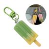 Elegant Popsicles Shaped Keychain Gradient Color Ice Lolly Keyring Pendant Fashion Bag Ornament for Women and Girls