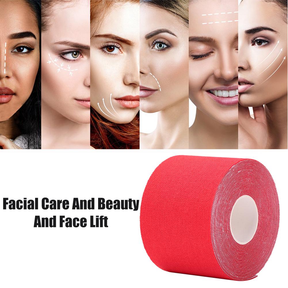 5 см x 5 м Лифтинг-лента для лица V-линии лица шеи глаз Удаление морщин Ленточные стикеры Инструмент для ухода за кожей лица Эластичный бинт