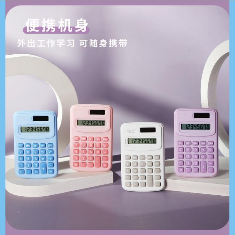 Cute Cartoon Mini Portable 8 Digit Calculator For Student Office Daily Use