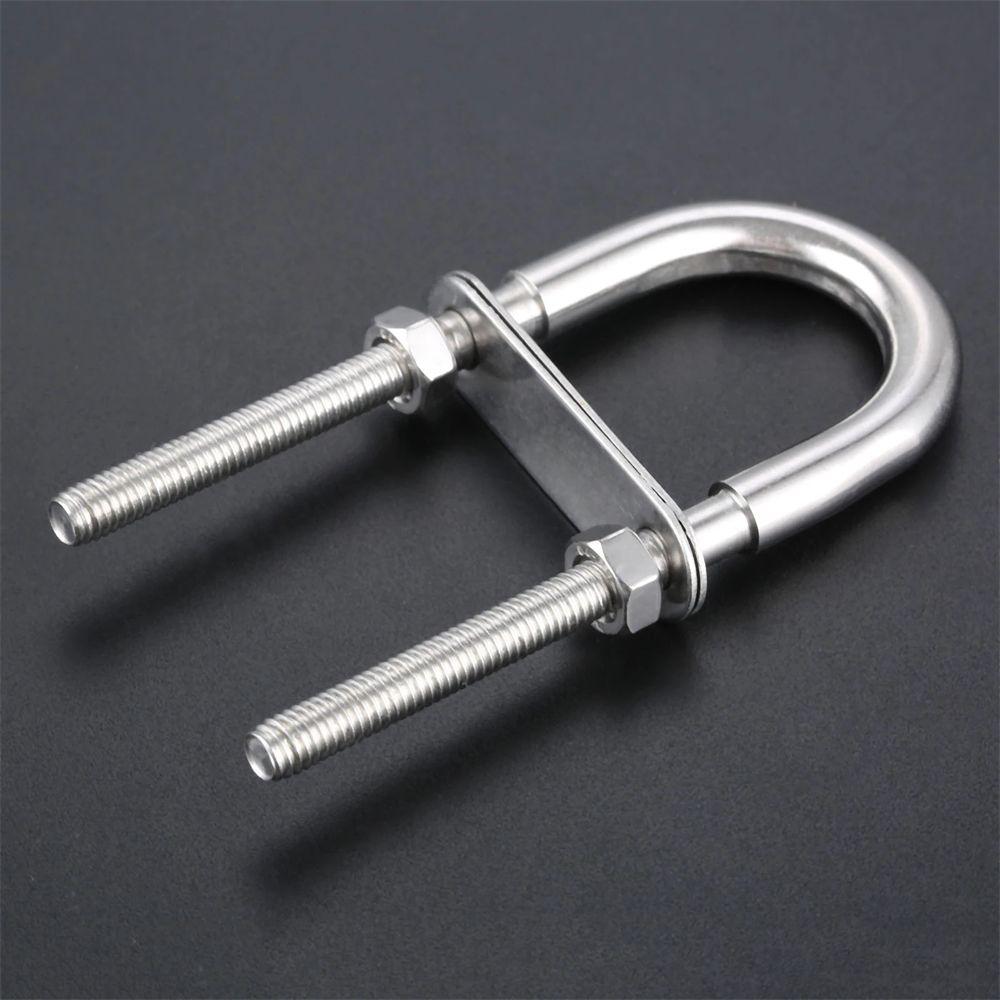 Yacht Boat Hardware 304 Stainless Steel Bow Stern Eye Screw Pads Rope Rigging Screw with Nut