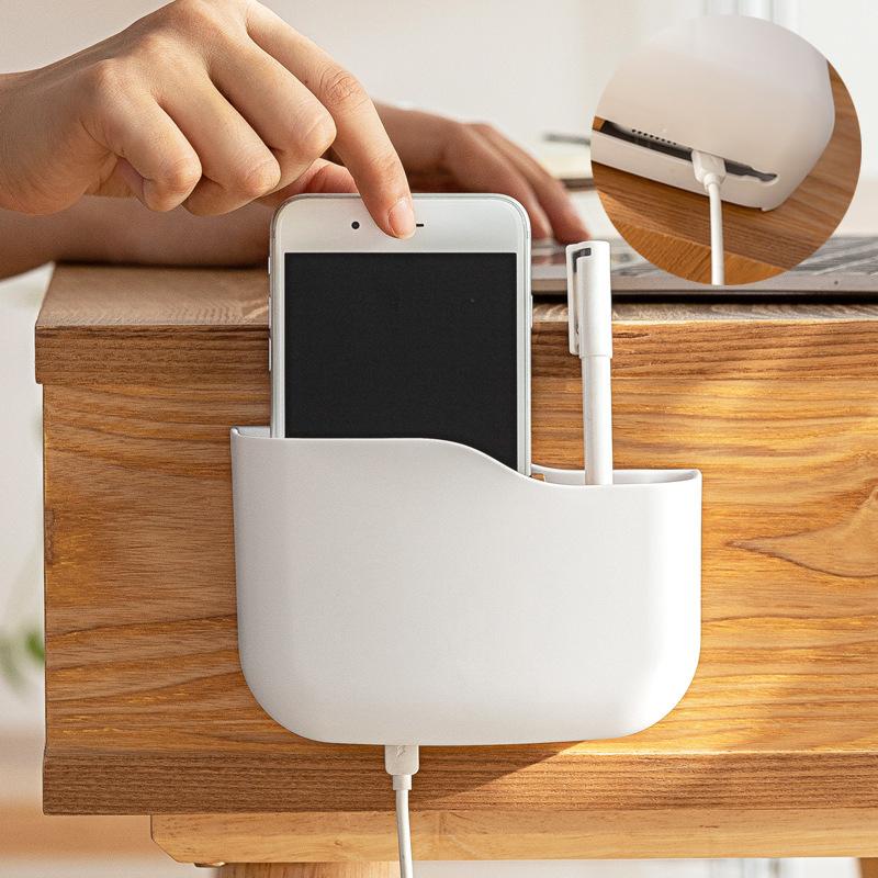 Настенный ящик для хранения вещей, органайзер, 2 сетки, пульт дистанционного управления, чехол для хранения кондиционера, держатель для мобильного телефона, подставка, контейнер