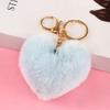Милый брелок в виде сердца с помпоном и помпоном Loverly Bobbles, пушистый брелок с помпоном для девочки, сумка, автомобильный брелок, подвеска