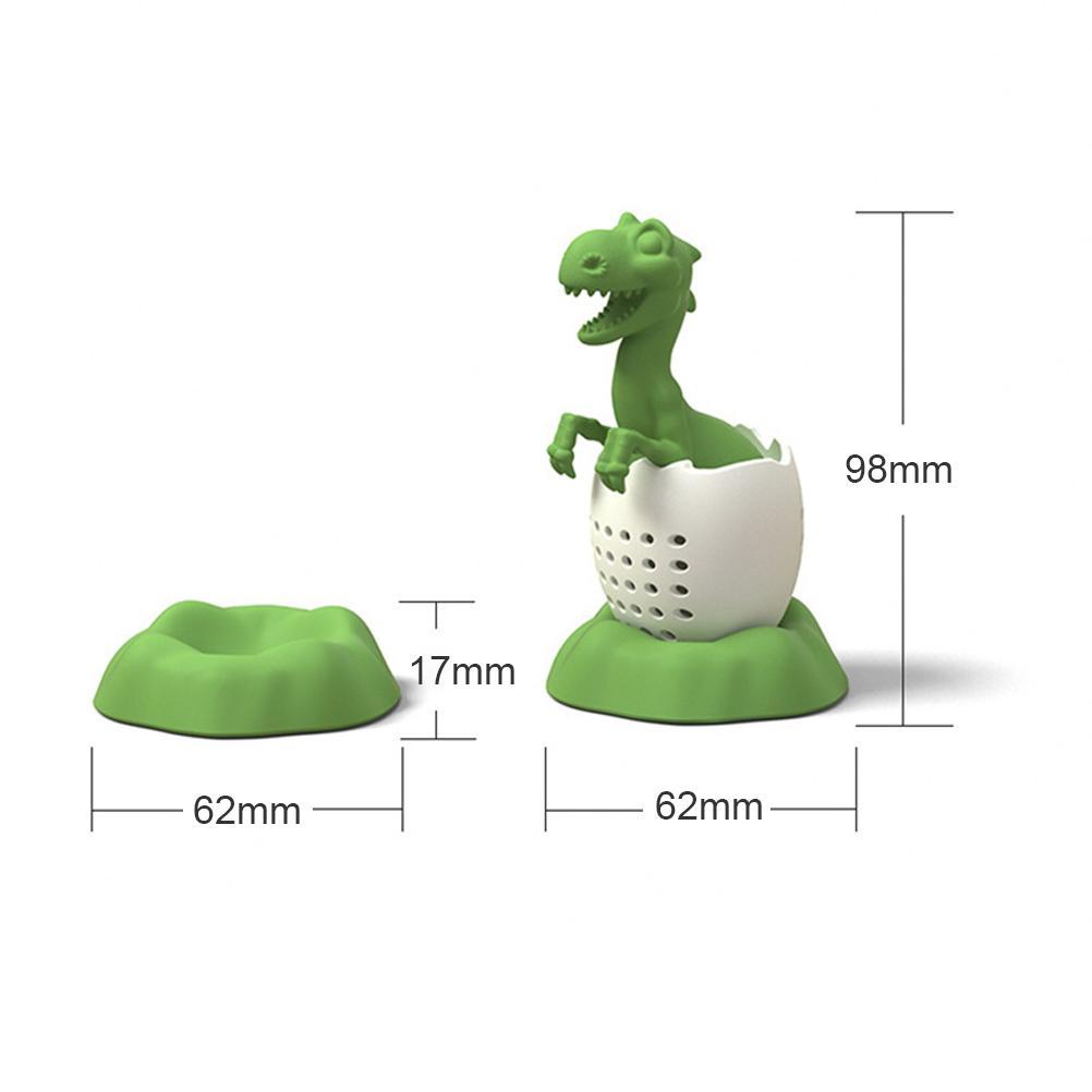Фильтр для чая в форме динозавра, силиконовый фильтр для заваривания чая, многоразовый фильтр для чайных пакетиков