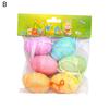 6Pcs/Set Hanging Decor Decorative Bright-colored Cute Attractive Beautiful Easter Egg Widget for Party