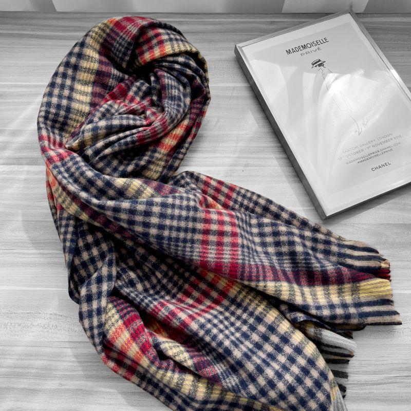 2025 Autumn and Winter Scarf Scarf Women's Plaid Scarf Imitation Cashmere Scarf Scarf Winter Versatile Shawl