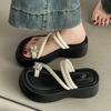 Premium Cool Slippers Girl 2025 Summer New Fashion Versatile Fairy Style Muffin Thick-soled One-word Beach Shoes