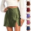 Women's Skirt Skirt High Waist Zipper Satin Ribbon Lined Skirt Skirt