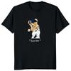 Teddy Bear Playing Badminton Tshirt Exercise Clothing Short Sleeve Tops Graphics Kawaii Unisex Women Short Sleeve Printed Shirt Top