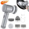 5 In 1 Electric Spin Scrubber With 5 Brush Head Power Electric Cleaning Brush 360°Rotating Handheld Rechargeable Shower Scrubbe