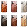 Для iPhone 16 Чехол Текстура дерева ТПУ+Задняя крышка из закаленного стекла
