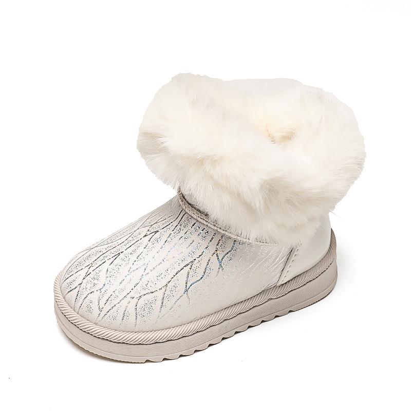 Зимние плюшевые толстые хлопковые туфли для маленьких девочек детские сапоги