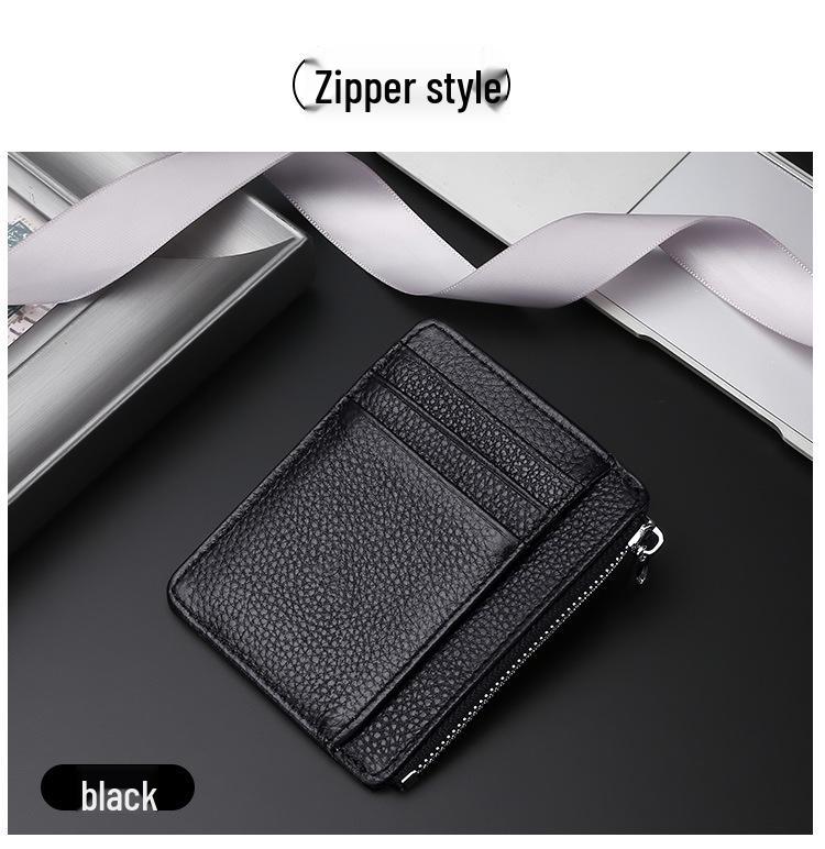 Ультратонкий держатель для карт из натуральной кожи с несколькими отделениями