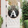 Dispaint DIY Живопись Фамилия А-Я 26 Букв Венок на Входную Дверь Фамилия Семьи Бант Приветственный Логотип Дом Фестивали Украшение Комнаты