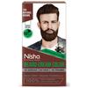 Краска для бороды Nisha для мужчин Натуральный коричневый 100% закрашивание седины Не течет Веганский набор 60 г + 60 г