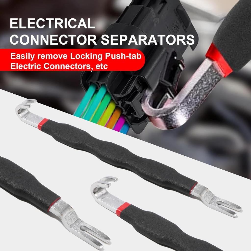 3-Piece Electrical Disconnect Pliers Set, 60 Degree Connector Separator, Car Fuel Line Breaking Tool