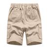 Men's Summer Loose Outdoor Sports Multi-Pocket Cargo Shorts Casual Pants Quarter Pants