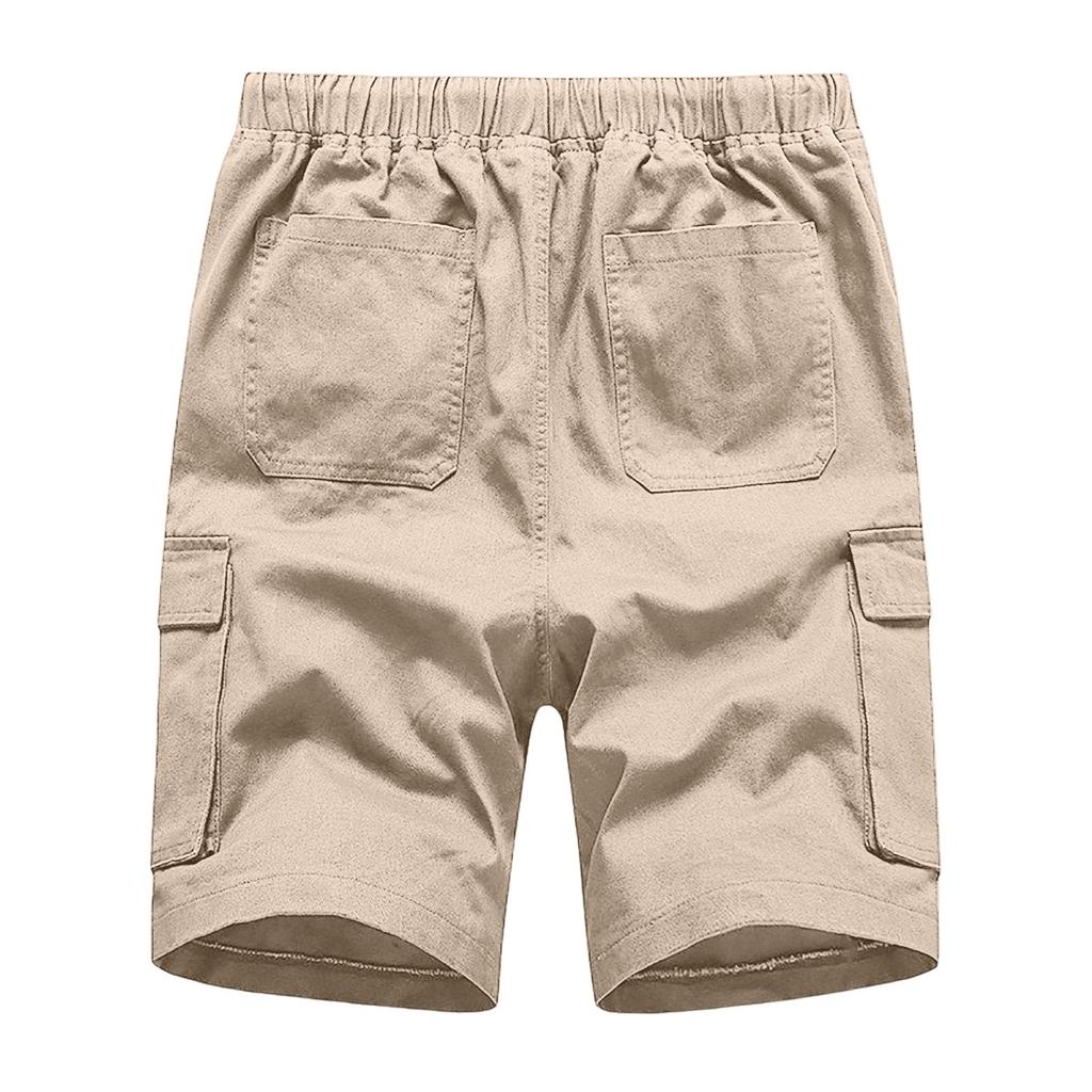 Men's Summer Loose Outdoor Sports Multi-Pocket Cargo Shorts Casual Pants Quarter Pants