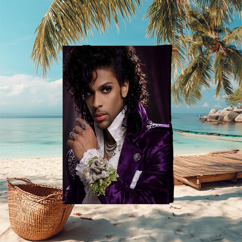 1pc Prince1 Beach Towel, Comfortable and Thick, and Swimming/Bath/Picnic/Camping Towel, Suitable for Seaside Beaches