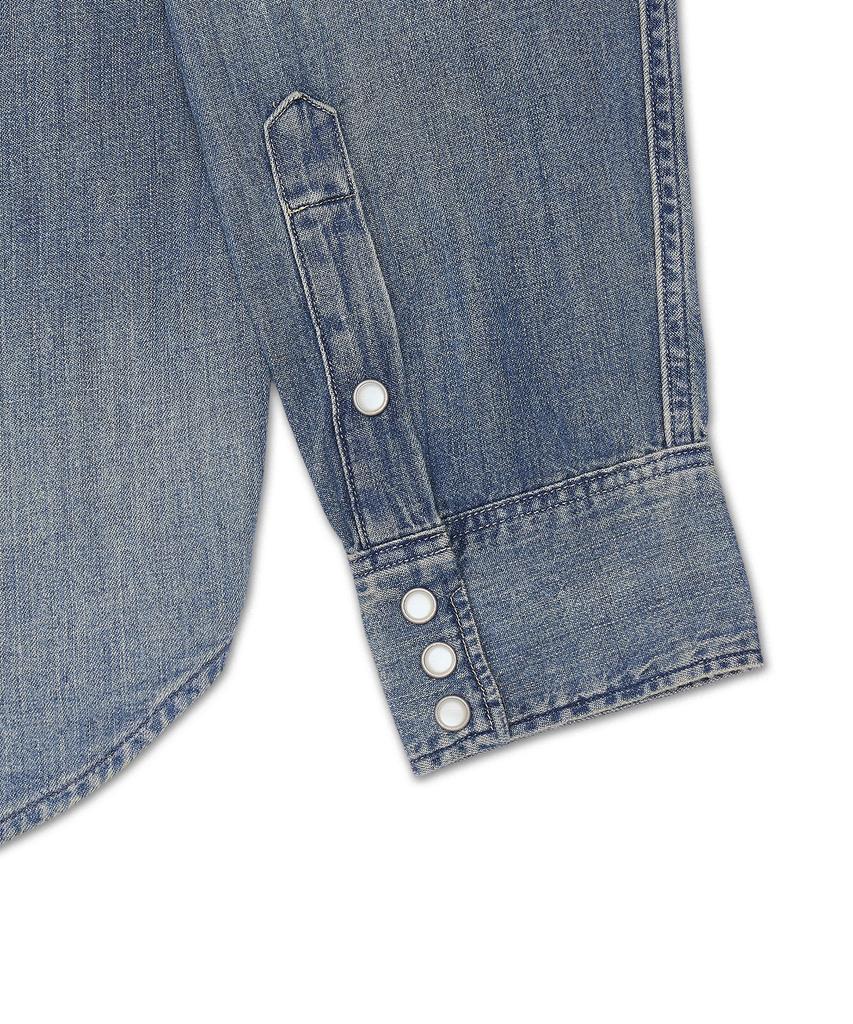 POLO RALPH LAUREN Slub Denim Western Shirt - Blue