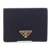 1MV204 Bifold Wallet Black Safiano/Nylon Women