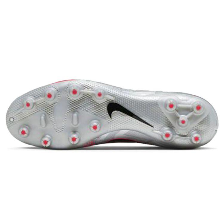 Nike Mercurial Vapor 13 Pro с круглым носком и шнуровкой HG (Резиновые короткие шипы) Нескользящие прочные футбольные бутсы мужские кроссовки серебристо-розовые AT7902-906