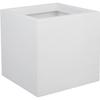 Square Flower Pot 30 Cm - EDA - Graphit Up - 21 L - Indoor / Outdoor - 29.5 X 29.5 X H. 29,5 Cm - Limed White