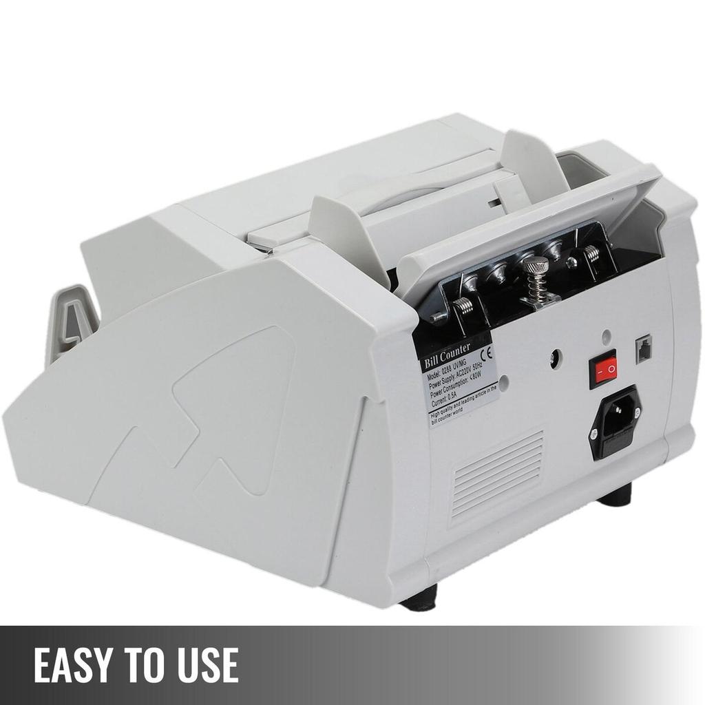 Banknotes Counters Money Counter With LED Display Professional Note Counter With False Banknotes Detector, UV/MG, 1000 Bills/Minute, Counts Only