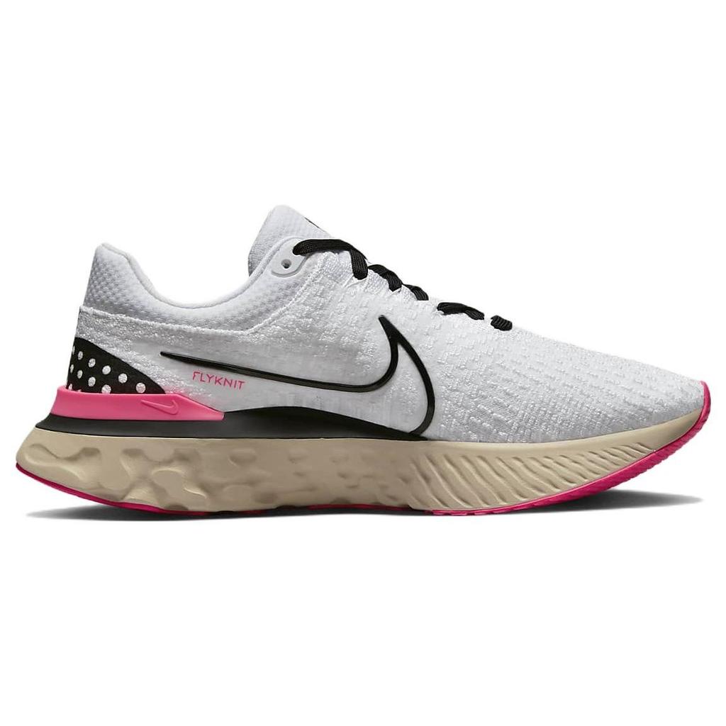 Nike React Infinity Run Flyknit 3 White Hyper Pink Мужские кроссовки жемчужно-белые черные DH5392-101
