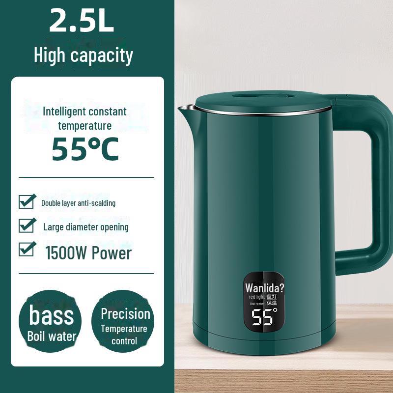 Умный электрический чайник объемом 2 л с изоляцией, автоматическим отключением и контролем температуры