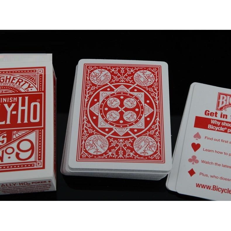 Tally-Ho No.9 Игральные карты Веер/Колода с круглой спинкой Волшебные карты покерного размера Волшебные трюки