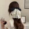 French Lace Bow Ponytail Clip Sweet Shark Clip Bohemia Holiday Style Hairpin Hair Accessories