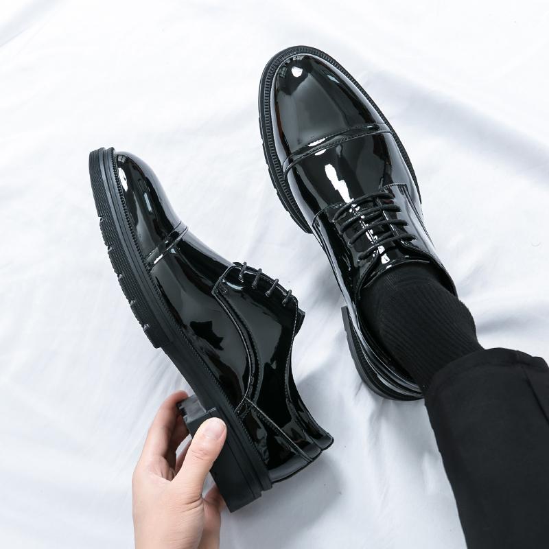 Модные классические туфли-дерби в зеленом стиле, повседневные, деловые, деловые, офисные, кожаные туфли с острым носком, деловые, свадебные, деловые, свадебные, мужские туфли