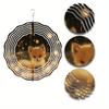 Shimmering 3D Fox Wind Chime - 10-Inch Dual-Sided Circular Metal Hanging Decoration for Seasonal Holidays (No Power Needed)