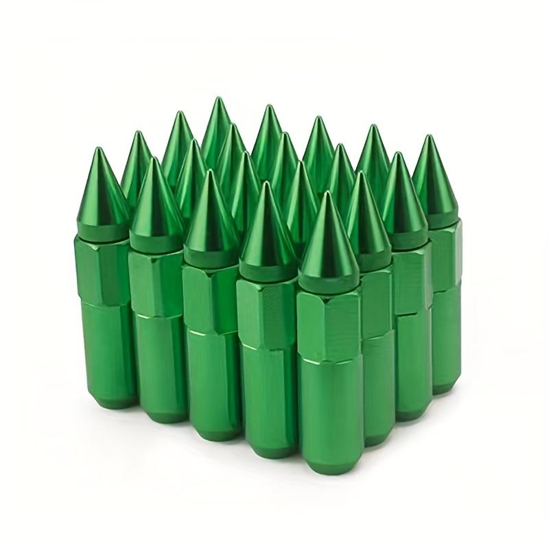 20Pcs M12X1.25 Spiked Aluminium 60MM Extended Tuner Wheels Rims Lug Nuts Racing