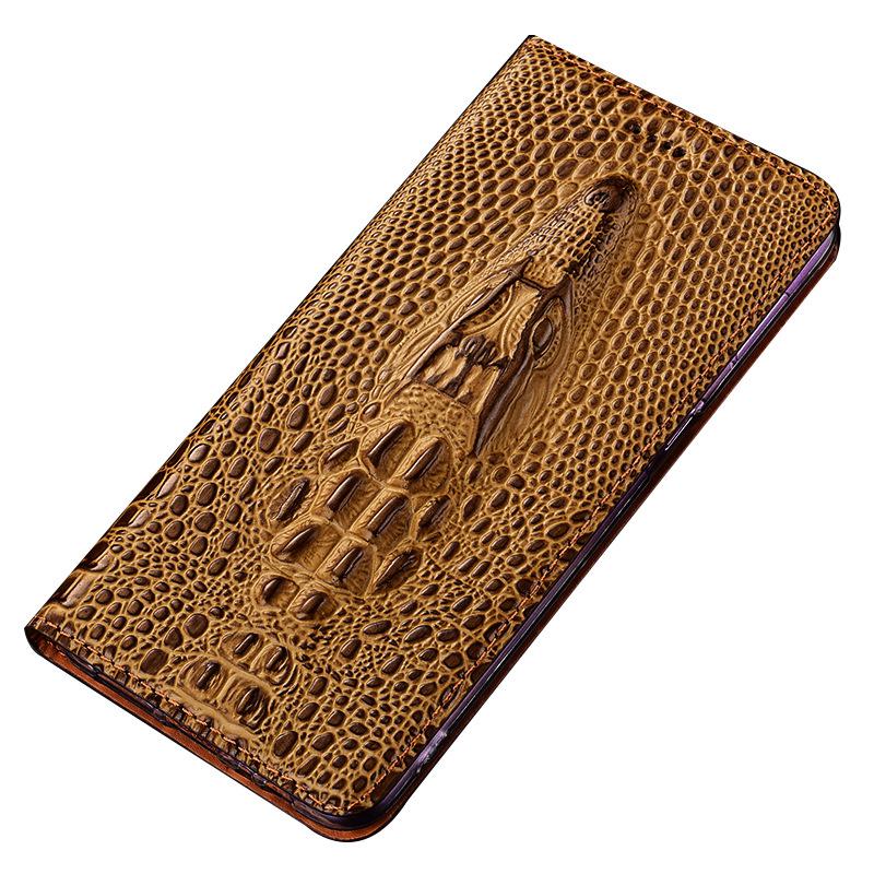 Genuine Leather Crocodile Head Flip Cover for Redmi Note8Pro and Note7Pro
