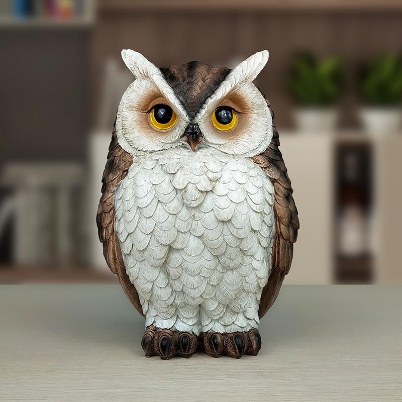 Креативное украшение-сова из смолы: Милый суккулент, подходящий для отпугивания птиц, для декора сада