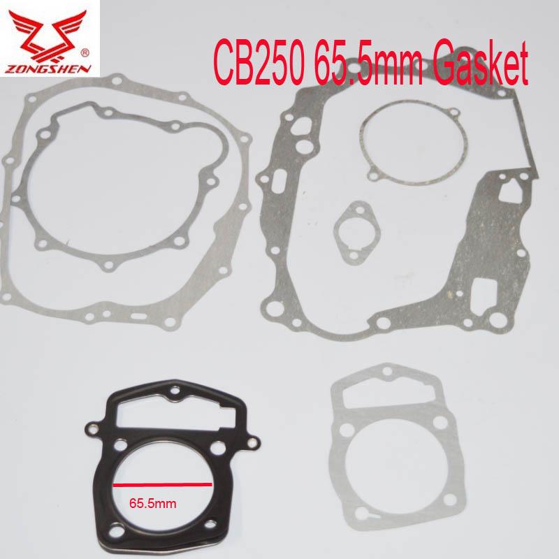 zongshen CB250 air water cooled engine gasket loncin LC169fmm LC165FMM kayo dirt bike atv quad 69mm 65.5mm 70mm