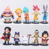 20 шт. Набор Bandai Dragon Ball Z Супер Сон Гоку Вегета Броли Буу Экшн-фигурки Аниме Фигурки Модель Ультра Инстинкт Подарки Игрушки