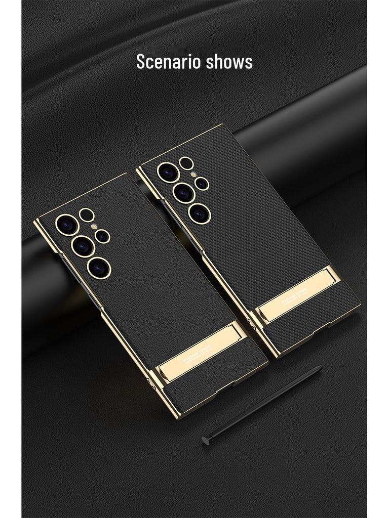 Чехол и держатель для телефона Samsung S24/S25 из ультра-гальванизированной кожи