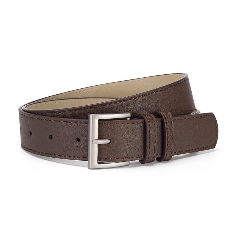 Новый женский ремень из ПУ кожи с пряжкой-булавкой - Стильный аксессуар для повседневных брюк, пальто, курток и джинсов