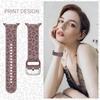 Силиконовый спортивный ремешок с леопардовым принтом для Samsung Watch8 Classic (40/44/46мм) Дышащая, влагостойкая раскладывающаяся застежка