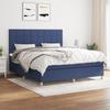 3142359 vidaXL Divan-lit Tapissier Avec Matelas Bleu 180x200 Cm Tissu