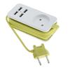 Удлинительная розетка европейского стандарта, концентратор, дорожный удлинитель, 5 портов с 4 USB-разъемами