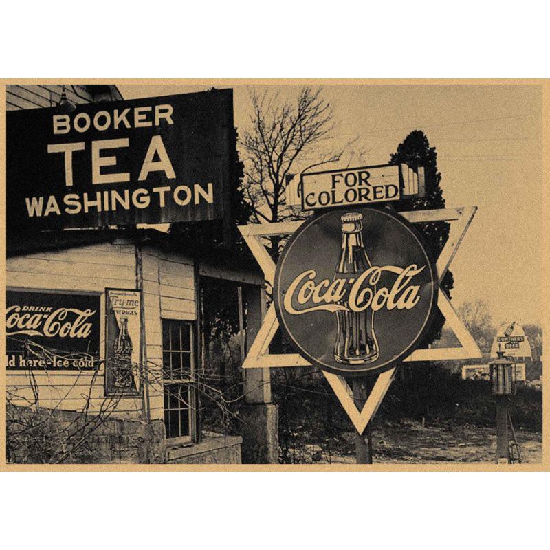 Vintage Republic of China Coca-Cola Poster: Retro Kraft Paper Wall Art for Bars, Restaurants, and Coffee Shops