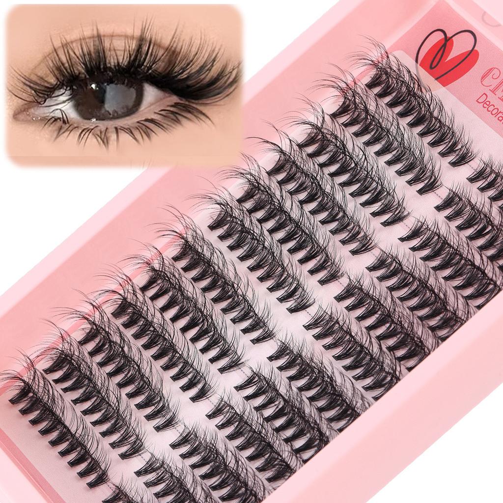 Soft & Natural Segmented False Eyelashes - C Curl, Subtle European/American Style. Choose Your Look for a Big Eye Effect.