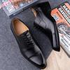 Fashion Men's Dress Shoes Leather Mens Formal Business Office New Style Pure Handmade Oxfords Lace-up Pointed High Quality Classic Shoes